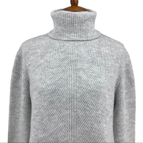 Sweet Romeo Light Gray Knit Turtleneck Sweater, NWT - Picture 2 of 7